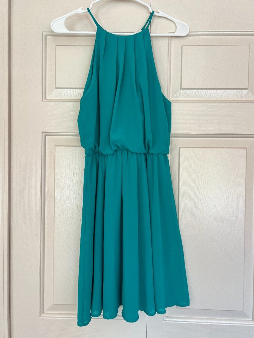 Teal Lush Halter Neck Dress